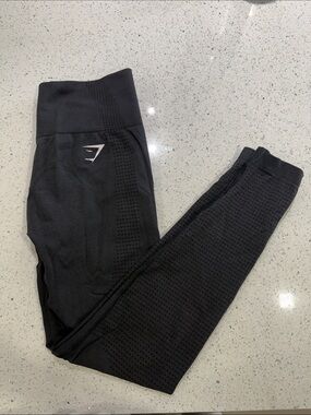 Gymshark Black Textured High-Rise Leggings
